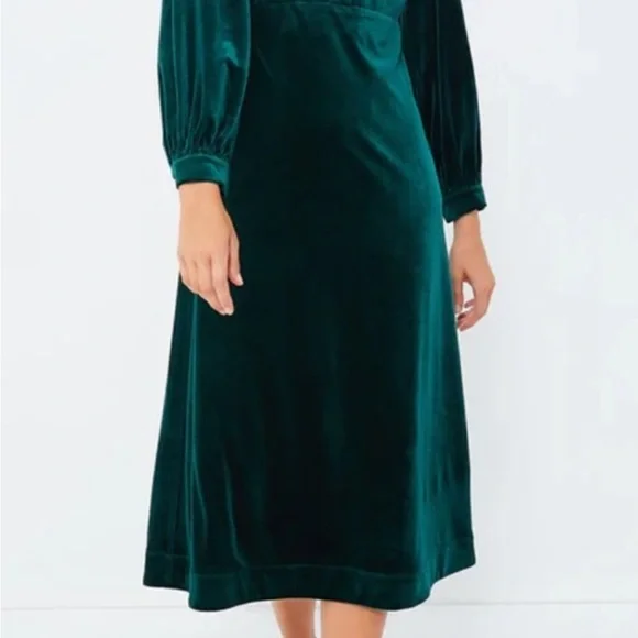 Tuckernuck | Dresses | Tuckernuck Green Velvet Midi Dress | Poshmark
